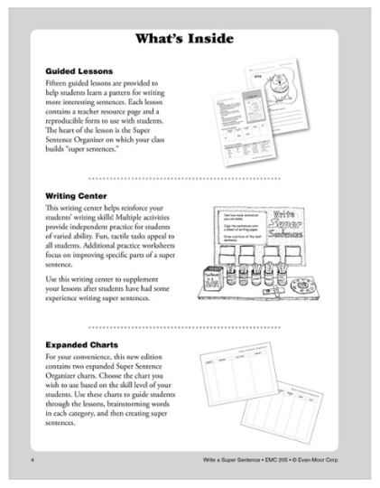 Skill Sharpeners: Write a Super Sentence, Grades 1-3 - Teacher Reproducibles